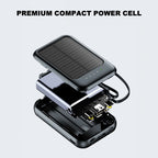 Povew 20000mAh Solar Power Bank – Fast Outdoor Portable Charger with LED Light for All Smartphones