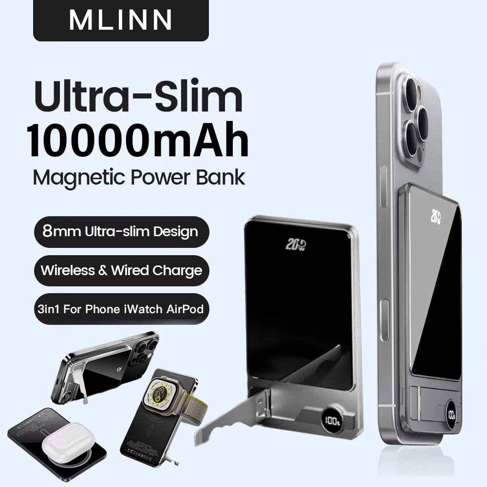 10000mAh MagSafe Power Bank – 20W Fast Wireless Charger