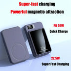 5000mAh Wireless Charger Mini Power Bank – 22.5W Fast Charging | Ultra-Portable Pocket Charger