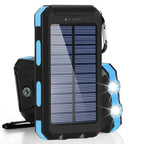 80000mAh Solar Power Bank – Portable Fast Charger with LED Light & Dual USB Ports