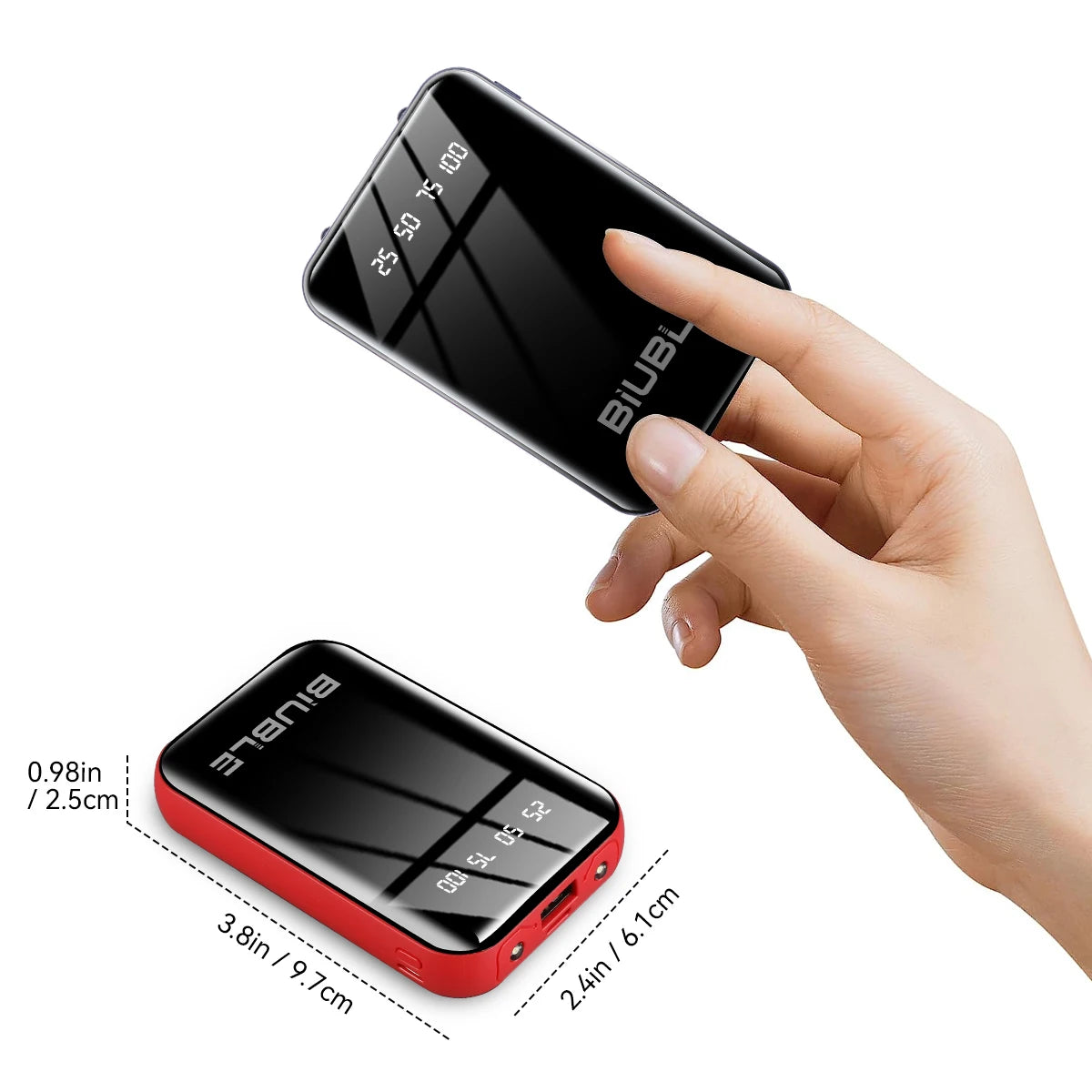 15000mAh Mini Portable Power Bank – Fast USB Charging Battery Pack with LED Display | For All Phones