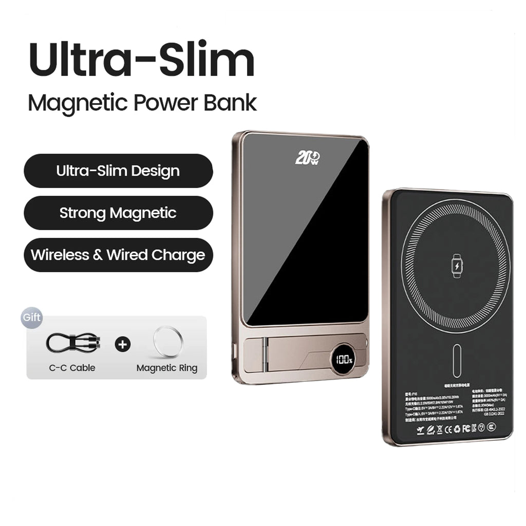 10000mAh MagSafe Power Bank – 20W Fast Wireless Charger