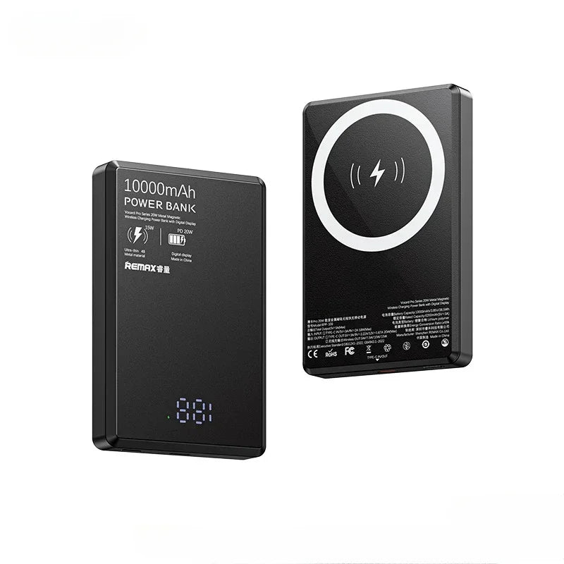 10000mAh Slim Magnetic MagSafe Portable Power Bank – 20W Wireless Fast Charge