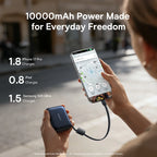 Baseus 45W Mini Power Bank 10000mAh – Pocket Fast Charger with Built-In USB-C Cable