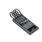 20000mAh Solar Power Bank – Portable External Battery with 4 Built-In Cables & LED Light