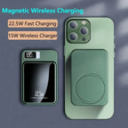 5000mAh Wireless Charger Mini Power Bank – 22.5W Fast Charging | Ultra-Portable Pocket Charger