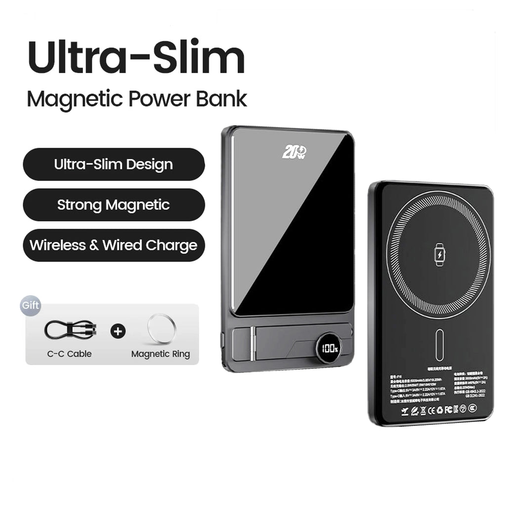 10000mAh MagSafe Power Bank – 20W Fast Wireless Charger