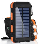 80000mAh Solar Power Bank – Portable Fast Charger with LED Light & Dual USB Ports
