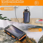 80000mAh Solar Power Bank – Portable Fast Charger with LED Light & Dual USB Ports